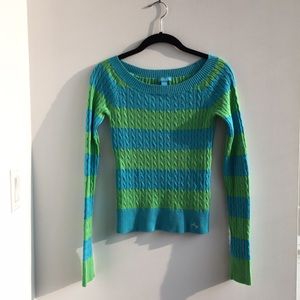 Abercrombie & Fitch Striped Cable Sweater. Size L